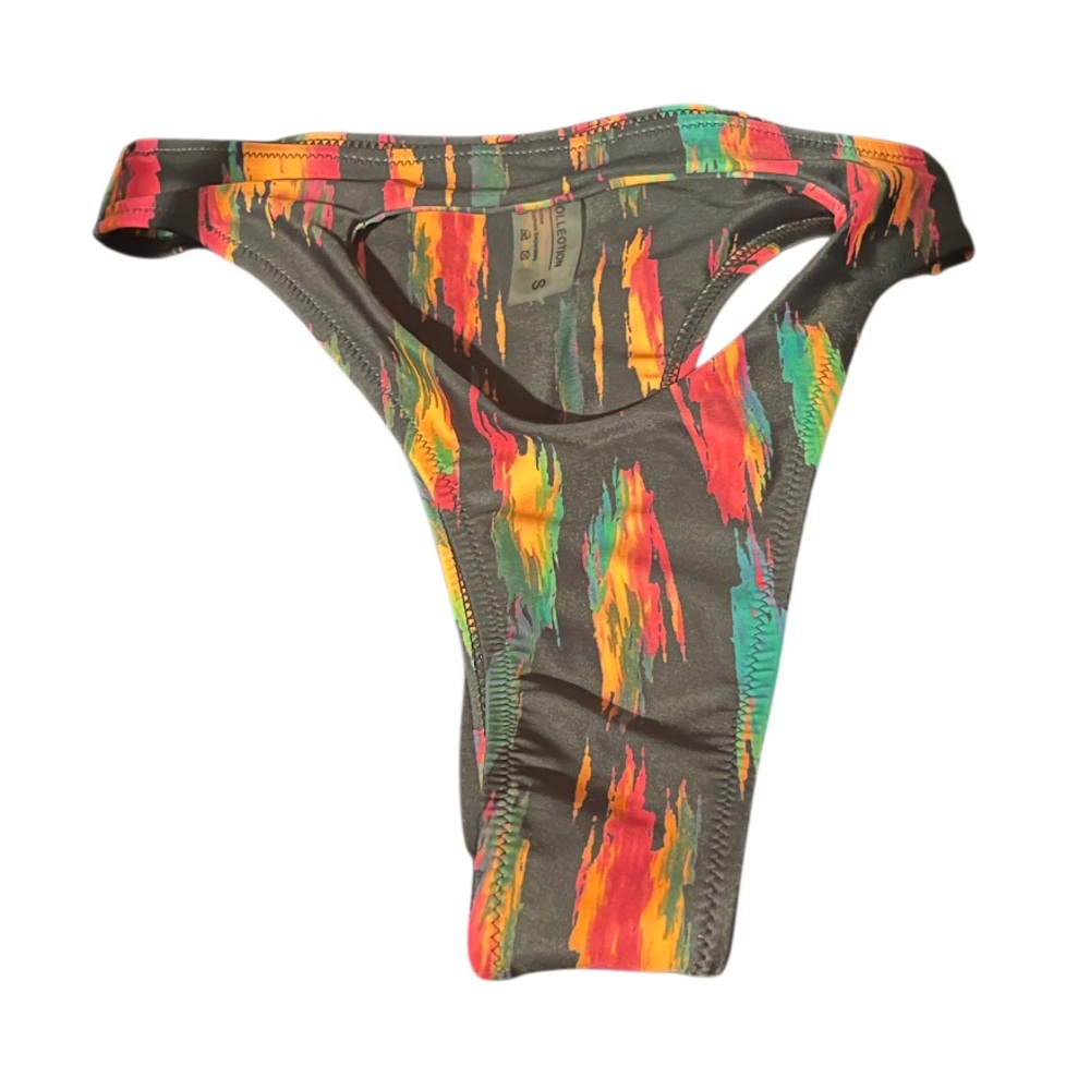 Matte Collection Colorful Abstract Bikini Bottom